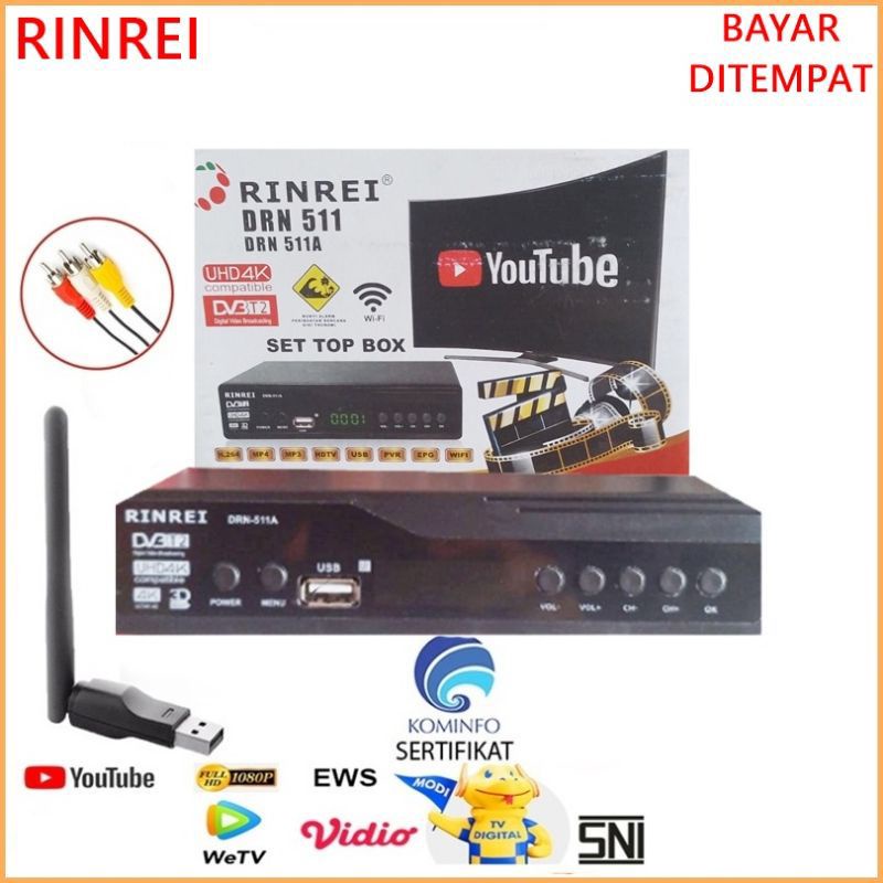 Set Top Box Luby DVB-T2-01 STB Receiver TV Digital Penerima Siaran TV