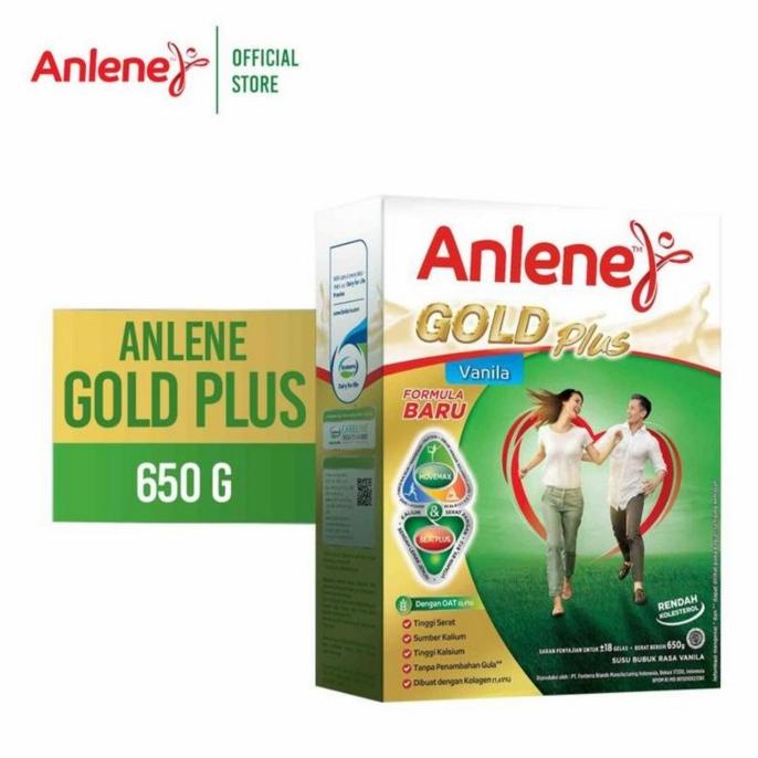 

[ COD ] Anlene Gold Plus 650 gram rasa vanila