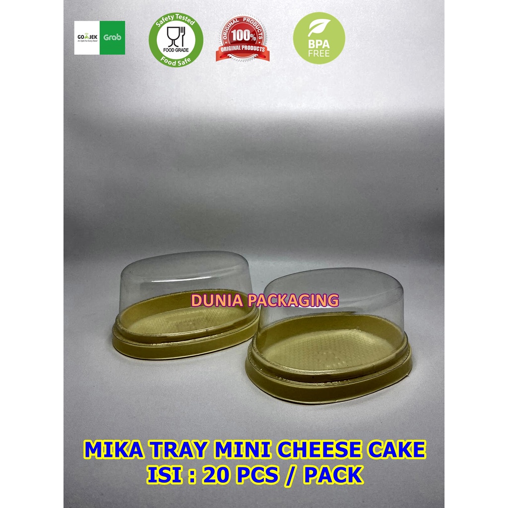 MIKA TRAY MINI CHEESE CAKE ISI 20pcs Tray MC 95 Tart Ivory Tray Cake Oval MC95 MEDAN