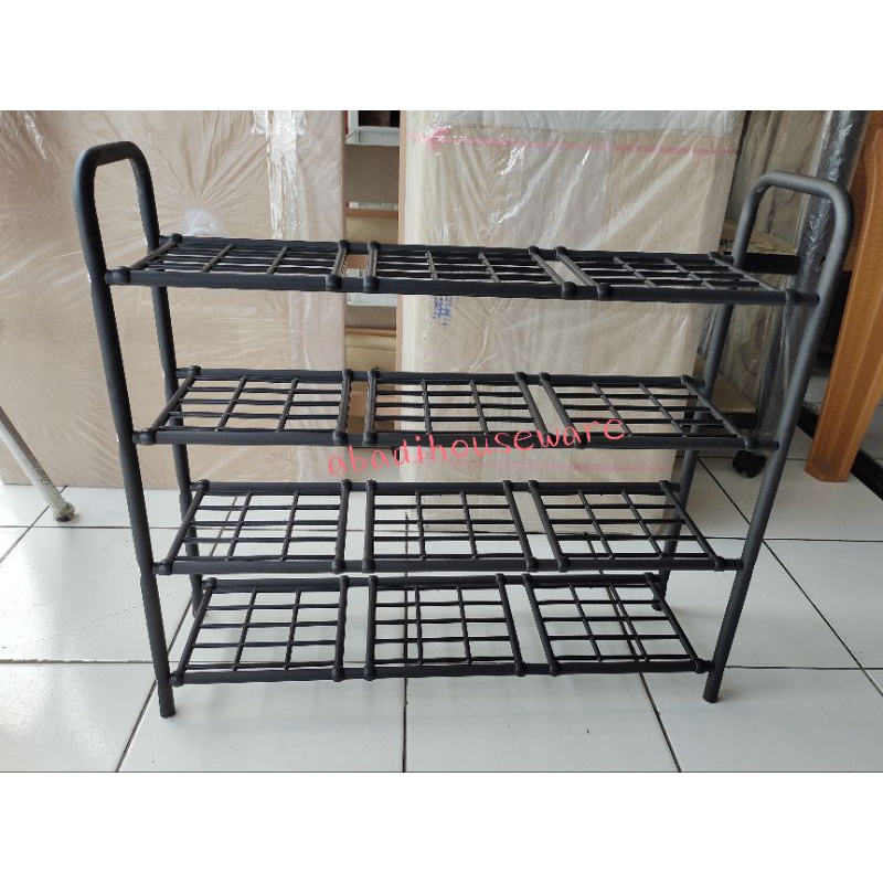 RAK SEPATU SANDAL RAK SEPATU BESI RAK BESI 4 SUSUN ORBITREND