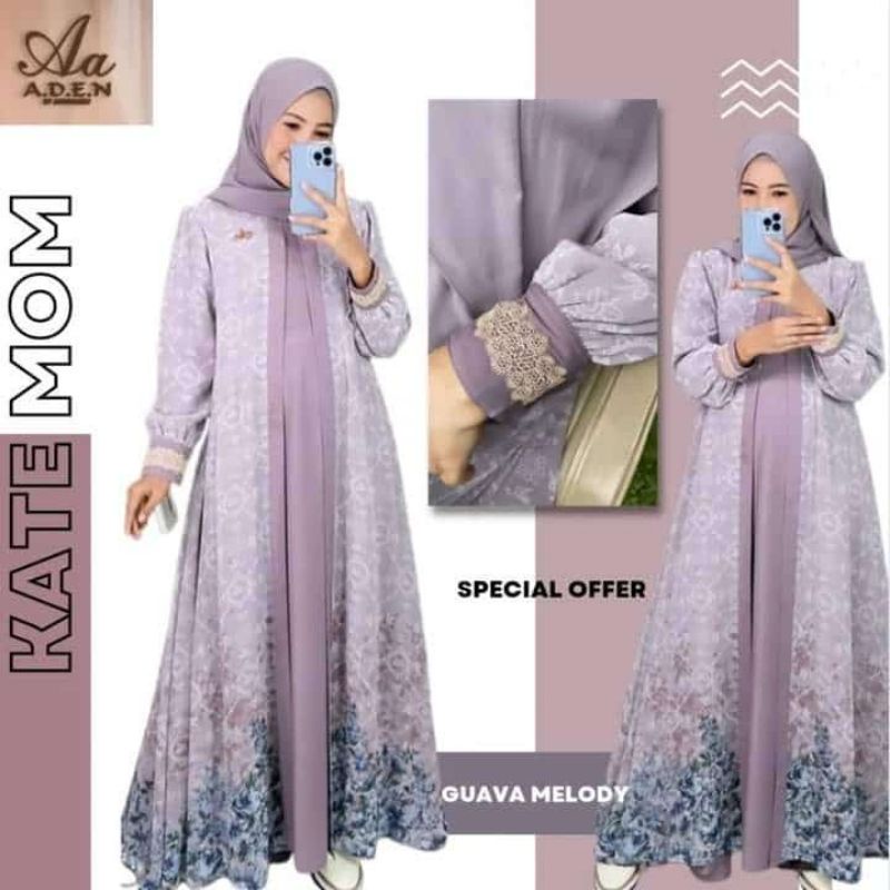 KATE WILLIAM  BY ADEN HIJAB /gamis /gamis set pasmina