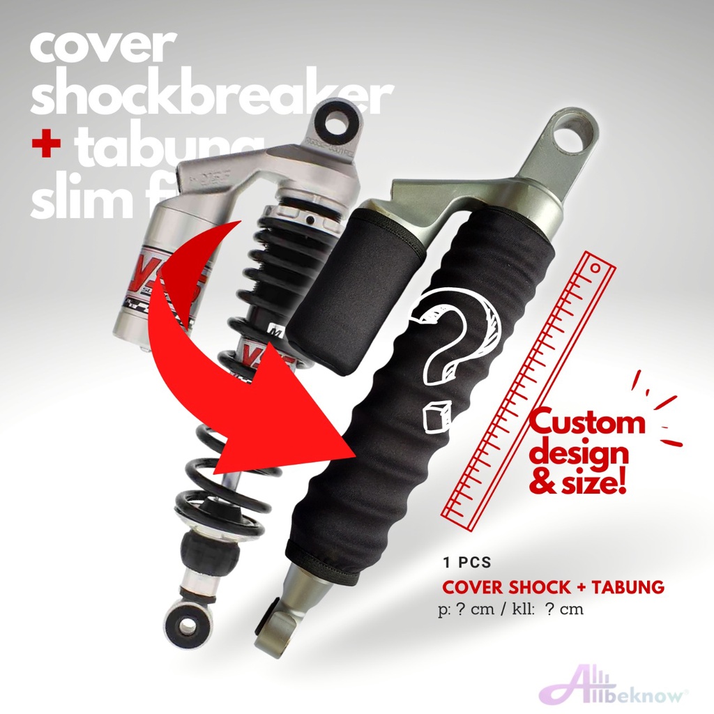 Cover Shockbreaker Slimfit CUSTOM - Cover Shockbreaker Belakang Motor - Sarung Shockbreaker Slimfit