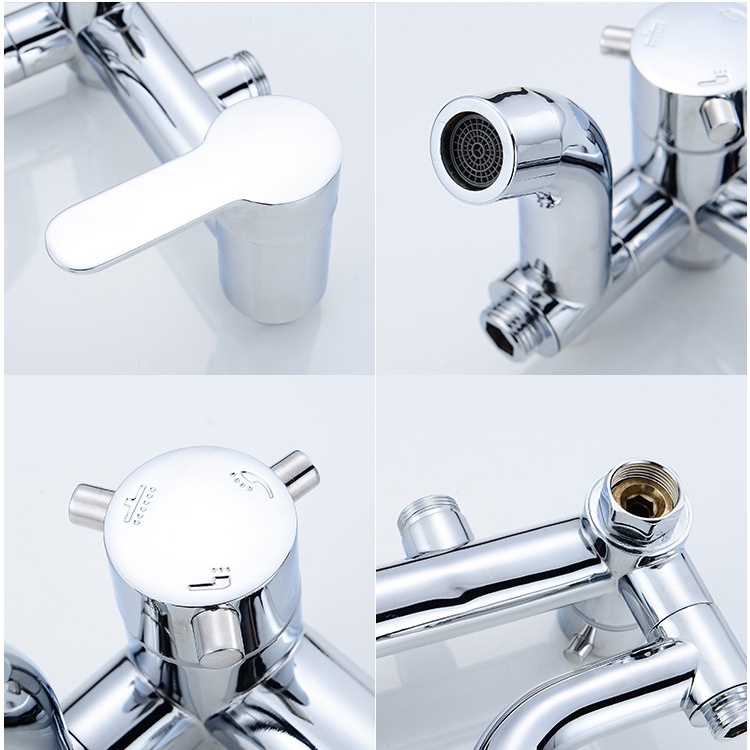 KERROGEE Shower Tiang Head Set 3 Dalam 1 Stainless Shower Set Dengan Faucet Sprayer Faucet Panas Dan Dingin