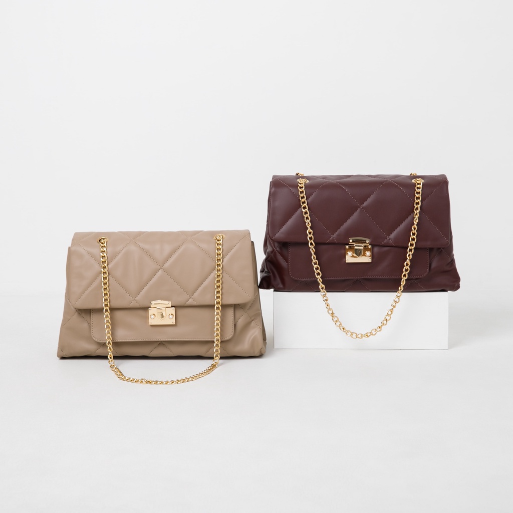 Tas Bahu Wanita Sofia Manila Quilted Shoulder Bags