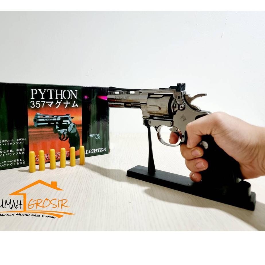 Quality Control✅Korek Api Pistol Bara Las Pemantik Phyton Colt Revolver "Rumah Grosir"|RA7