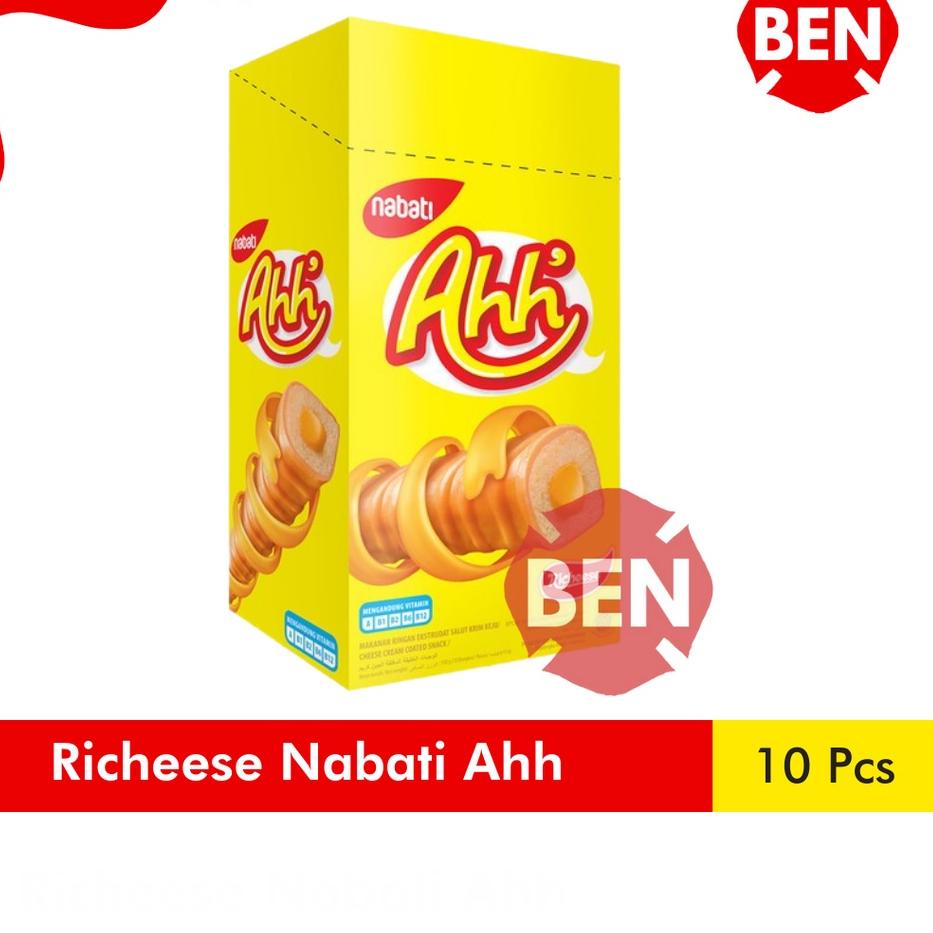 

KODESs9S3--Richeese Nabati Ahh 1 Pak Box 10 Pcs 14g 14gr 14 g gr Cheese Keju 1000