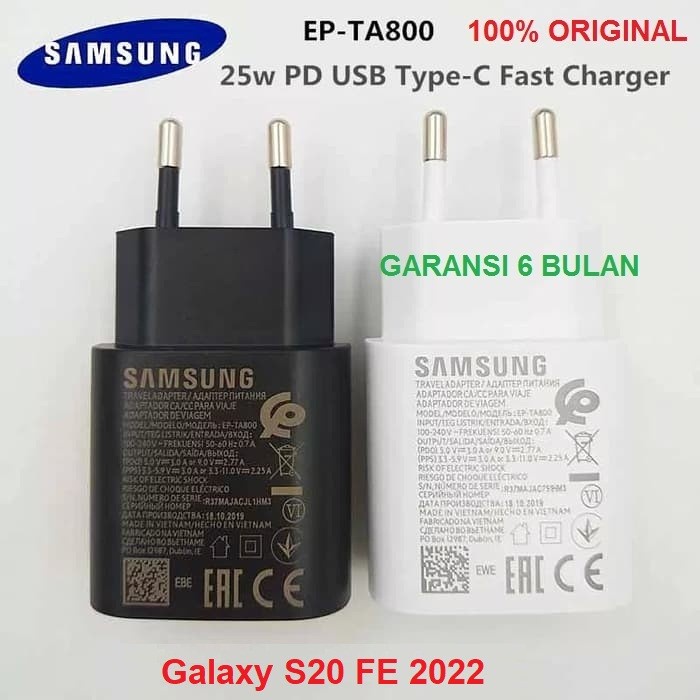 Adapter Charger 25W Samsung Galaxy S20 FE 2022 Super Fast Original