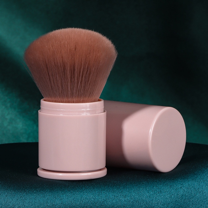 Brush Blush On / Bedak / Eyeshadow / Highlighter Bentuk Bulat Portable Untuk Makeup / Kosmetik Wanita