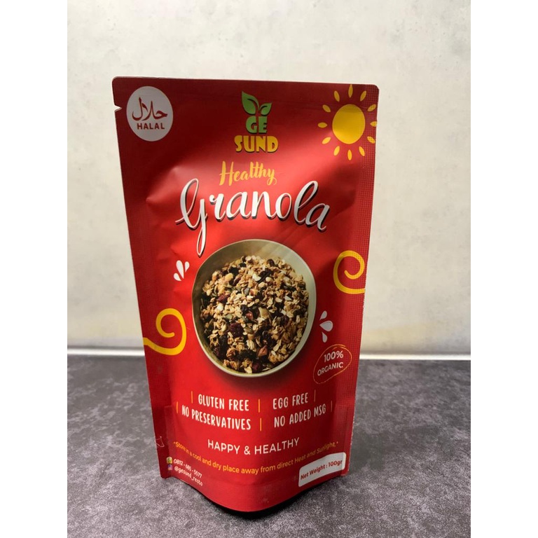 

Cemilan Sehat Granola ukuran 100 gram Snack Sehat Snack Organik