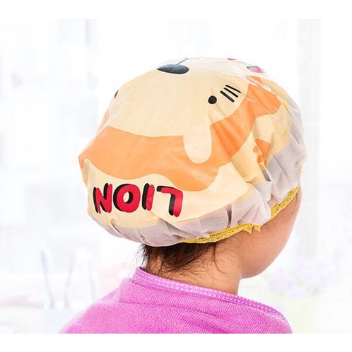 KeiKei Shower Cap Karakter Kartun Penutup Rambut Kepala Mandi Topi Lucu