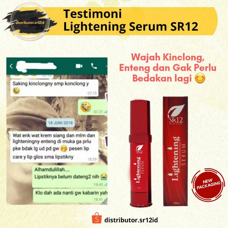 Ligtening Serum SR12/Serum Pencerah Wajah, Menghilangkan Flek Hitam