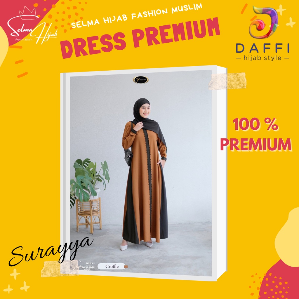 Yessana Gamis Dress Baju Elegan Wanita Cewek Surayya Limited Premium Size S M L