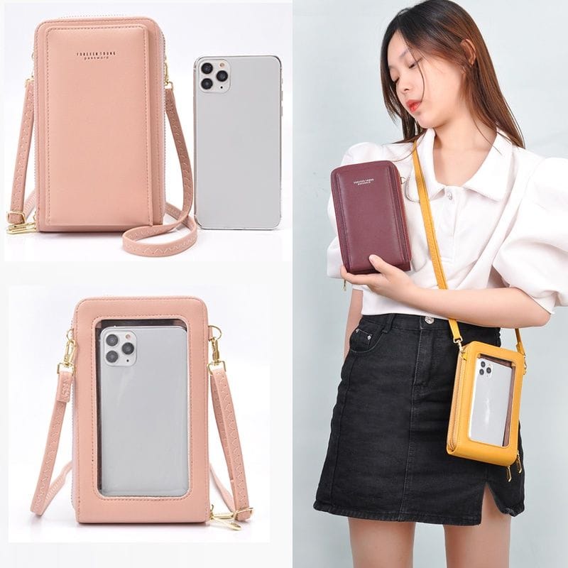 Tas hp touch screen tas hp wanita tas tas selempang tas hp tali panjang