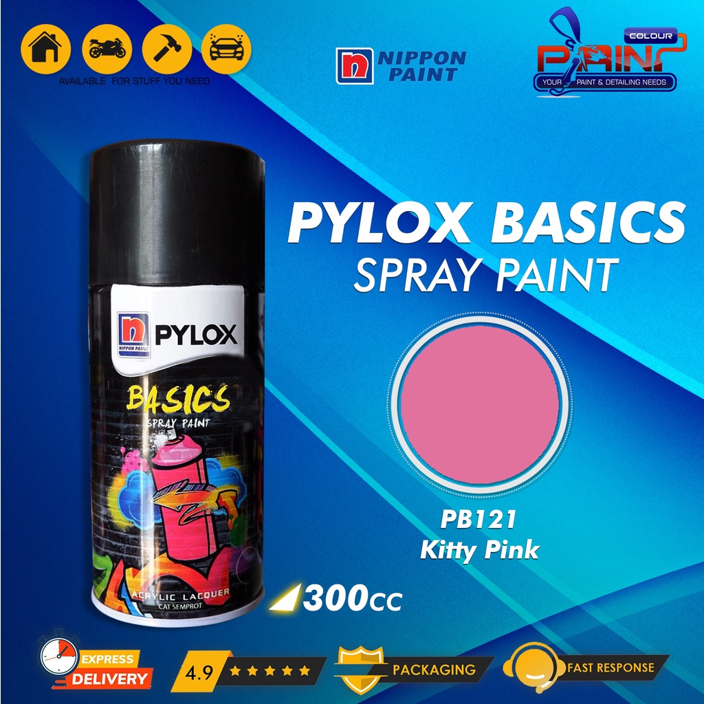 Cat Semprot Nippon Paint PYLOX BASICS 300cc - PB121 Kitty Pink