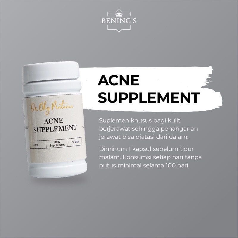 Bening's Acne Supplement 15 Capsul | Supplement Jerawat