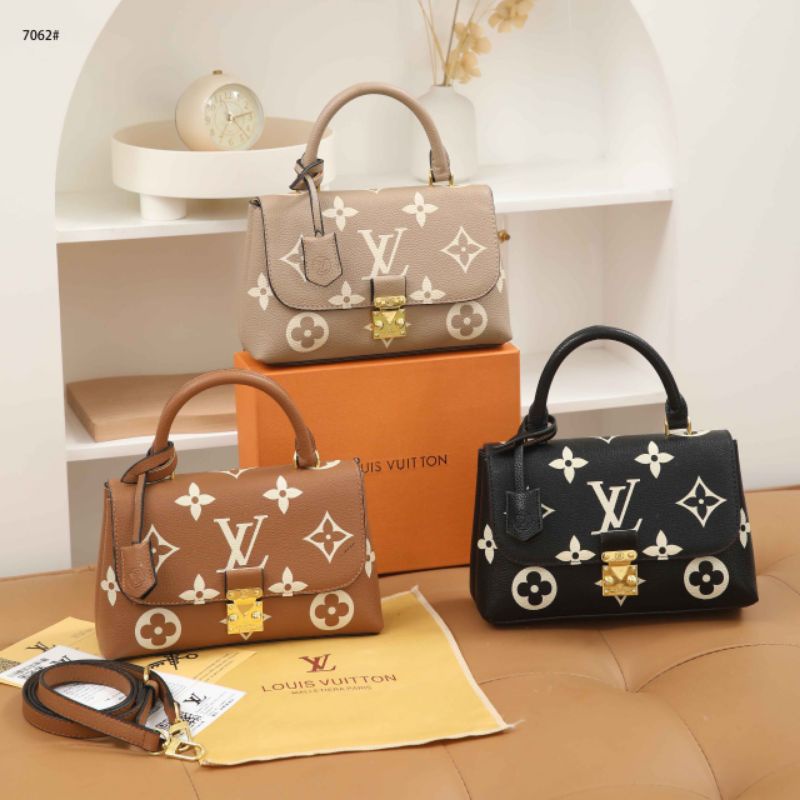 Tas Louis Vuitton Madeleine Mm Monogram LV Leather 7062 Motif Semi Premium  (Kode: LVT687) 