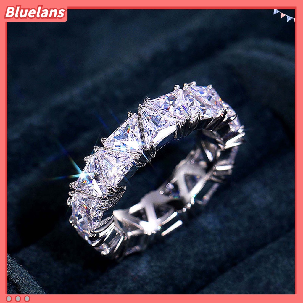 Cincin Wanita Bahan Tembaga Gaya Elegan Untuk Pertunangan