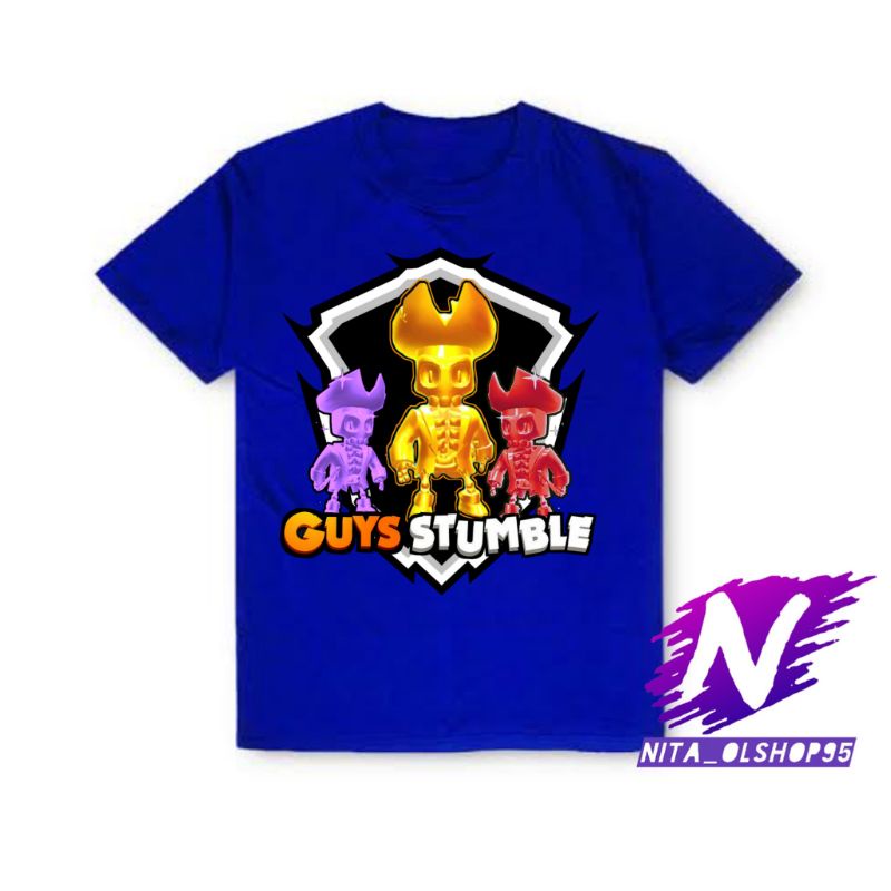 kaos anak stumble guys game skin sultan