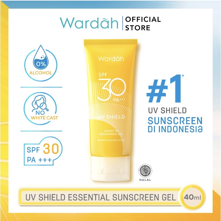 Wardah Sunscreen UV Shield Essential Gel SPF 30 PA +++ 40 ml