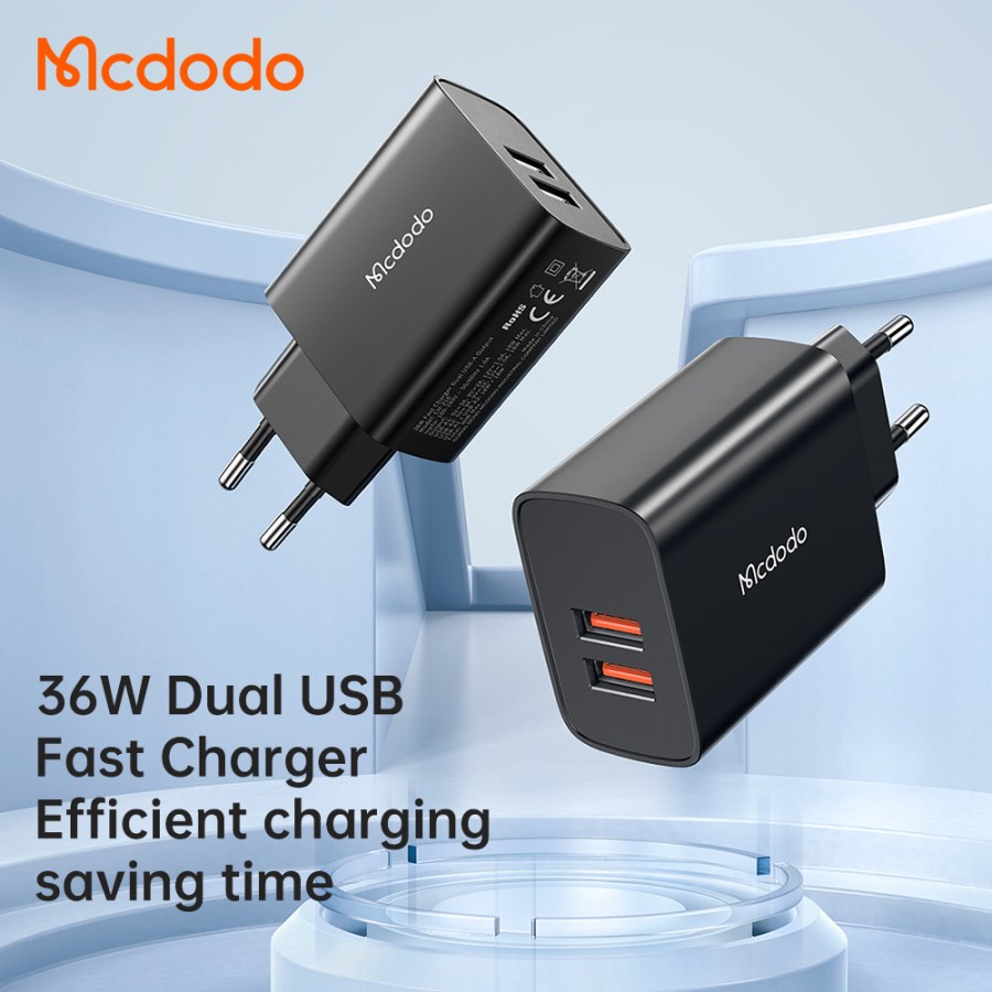 MCDODO SUPER FAST CHARGING 36W SAMSUNG HUAWEI 5A USB C USB A QC 4 Adaptor Charger VOOC Samsung Chasan casan cas