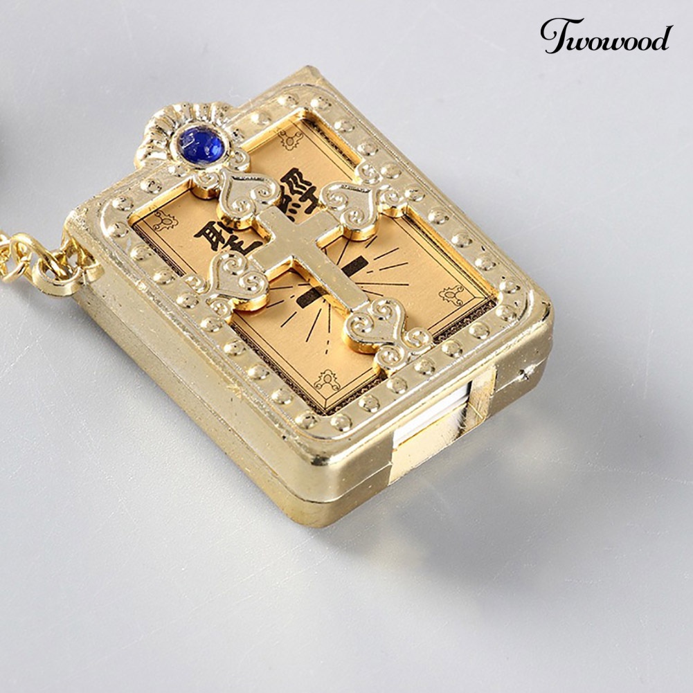 Twowood Gantungan Kunci Alkitab Mini Aksen Berlian Imitasi Untuk Aksesoris Tas