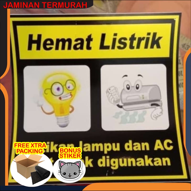 

Promo stiker hemat listrik - stiker 10x10cm Keren