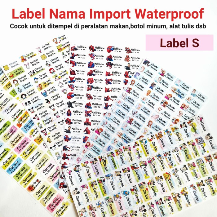 

Code511 Cetak Label Nama Import Tahan Air Waterproof