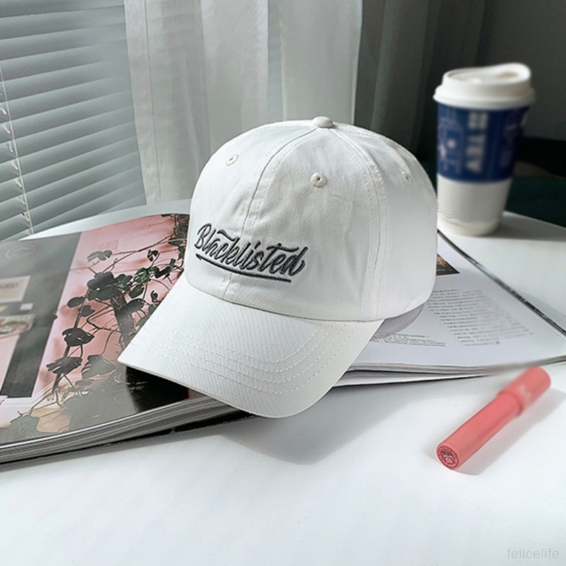 Topi baseball Motif Bordir Tulisan Gaya Korea Untuk Pasangan