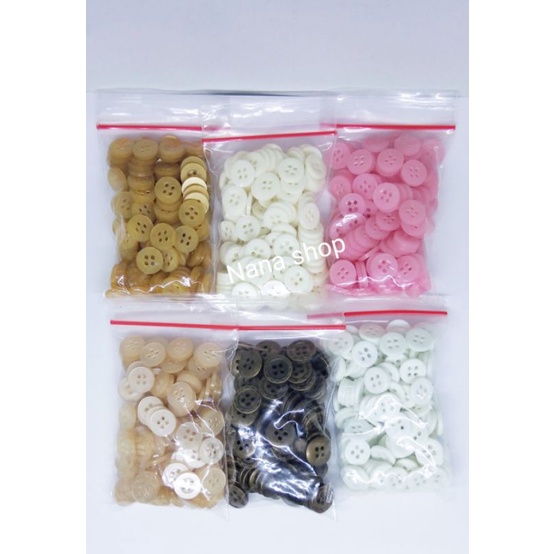 kancing baju ukuran 12mm motif lubang 4 kancing kemeja/kancing seragam