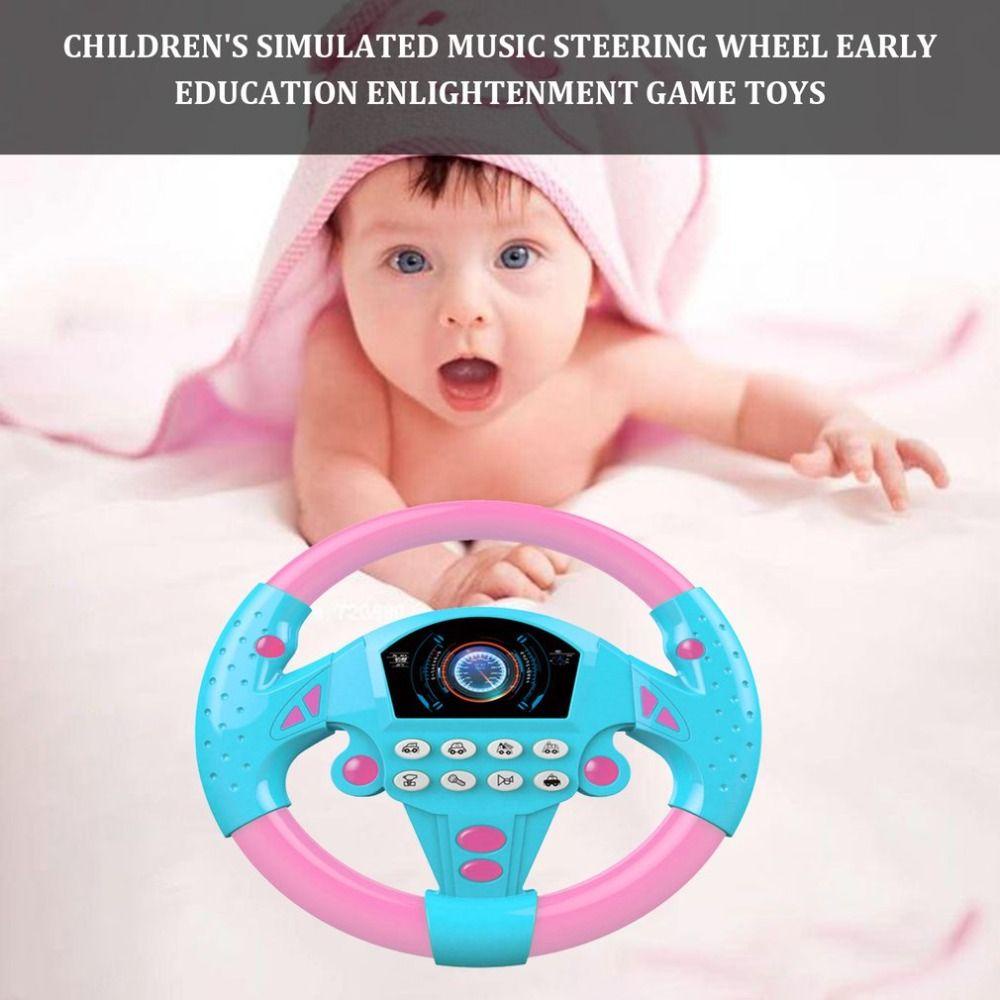 Lanfy Setir Copilot Untuk Hadiah Mainan Anak Mensimulasikan Mengemudi Mengemudi Vokal Mainan Pretend Play Toy Interactive Driving Wheel Car Steering Wheel