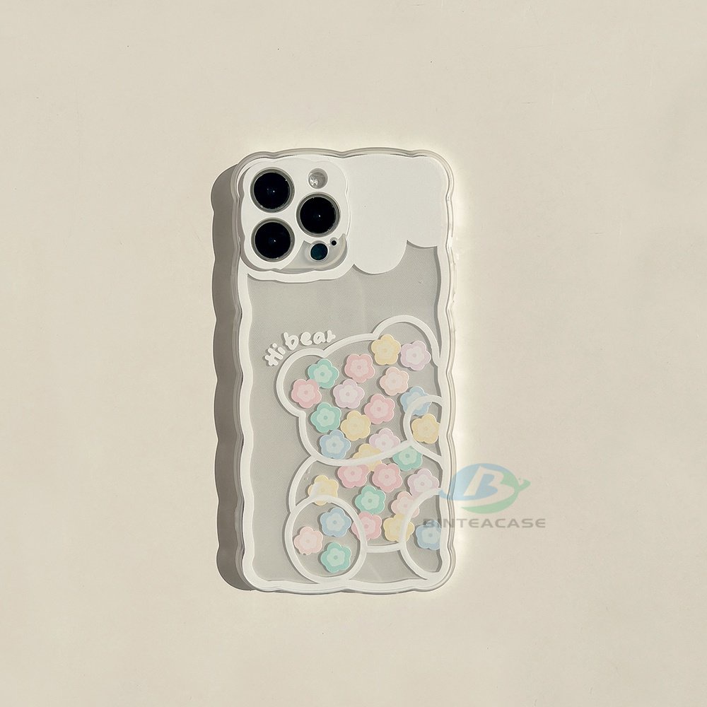 Casing TPU Redmi Note 11S 11 Pro 10C 10A 9C 9T 9A 10 5G 10S 9 8 Poco M3 Pro X3 Pro NFC Motif Bunga &amp; Beruang