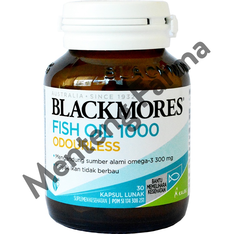 Blackmores Odourless Fish Oil 1000 mg - Isi 30 Kapsul Lunak