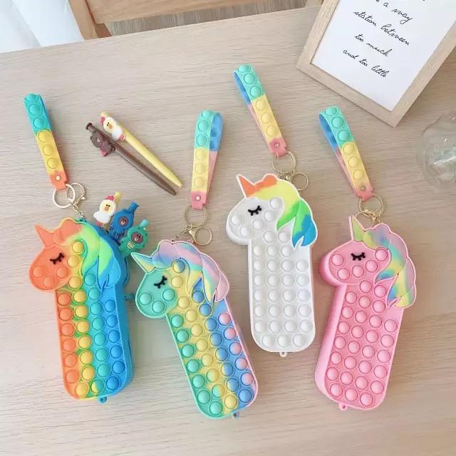 

Pensil Case Mainan Pop It Pencil Case Unicorn/Kotak Pensil Unicorn/Fidget Toys