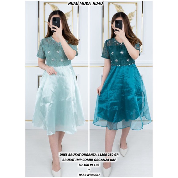 Dress Brukat Organza 41208 /ld 100