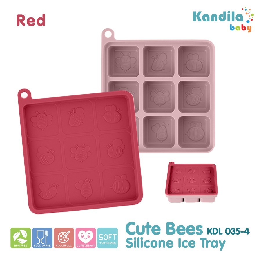 Kandila KDL035-4 Cute Bees Silicone Ice Tray