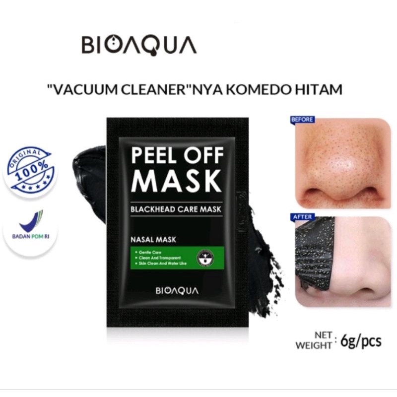 BPOM BIOAQUA MASKER PENGANGKAT KOMEDO BLACKHEAD CARE MASK PEEL OFF