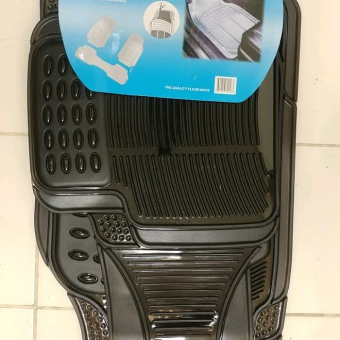 Karpet Mobil Karpet Mobil 2 Baris 3 Pcs Universal Hitam Transparan(Smoke)