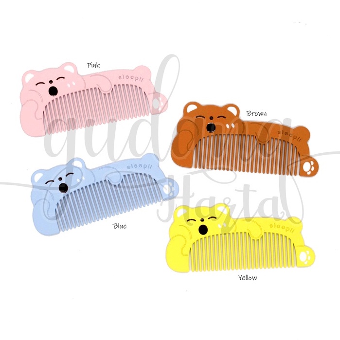 Sisir Rambut Anak Sleepy Cat Comb Motif Kucing Tidur Unik GH 512003