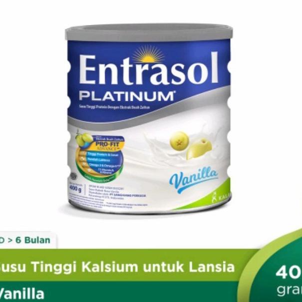 

[ COD ] Entrasol Platinum Vanilla Tin 400gr / Susu Lansia Entrasol Senior