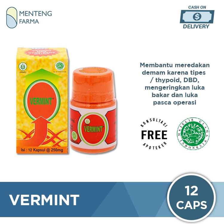 Vermint 12 Kapsul - Obat Demam Tipes dan DBD