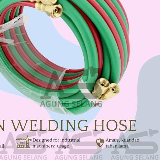 Selang Las NCR Double 1/4 - 3/8 Twin Welding Rubber Hose Thailand
