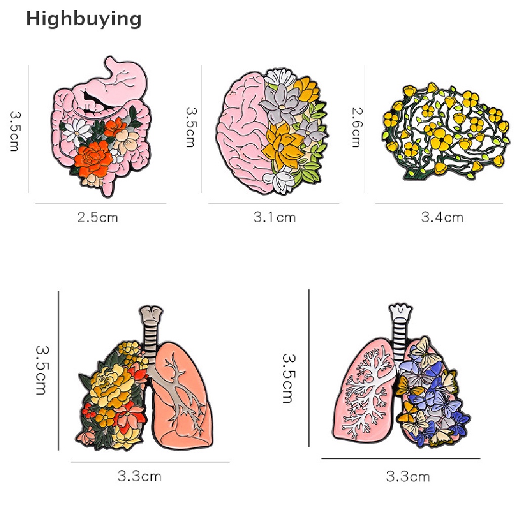 Hbid Bros Pin Enamel Bentuk Organ Tubuh Otak / Otak / Tomat Untuk Aksesoris Pakaian Glory