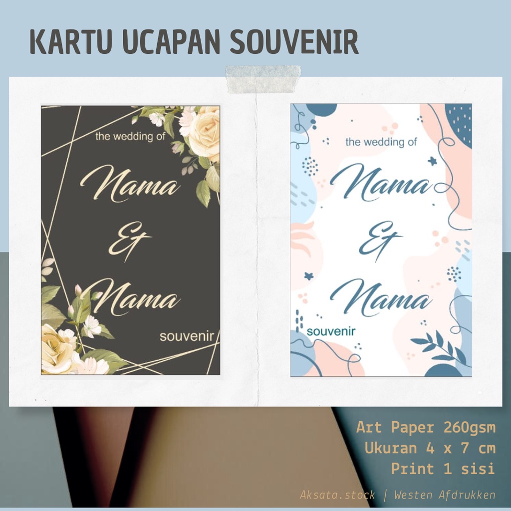 Jual Kartu Souvenir Pernikahan / Kartu Ucapan Pernikahan / Kupon