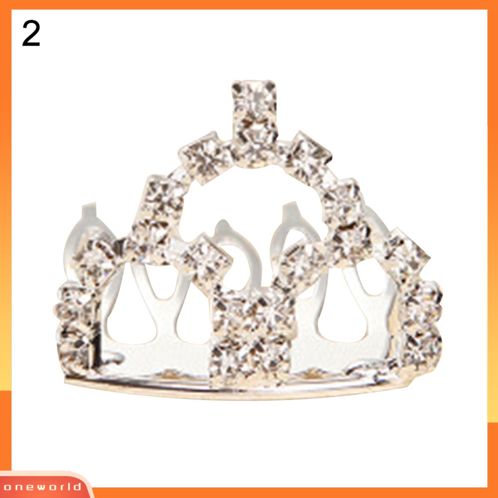 |Onewo Dress Mini Lengan Pendek Untuk Wanita| Jepit Rambut Bentuk Mahkota Tiara Princess Aksen Berlian Imitasi Untuk Anak Perempuan