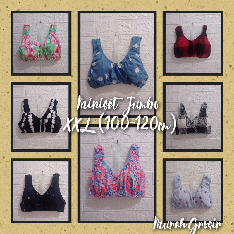 MINISET JUMBO XXL LD 105- 120 cm Pakaian Dalam Wanita Bra Kain