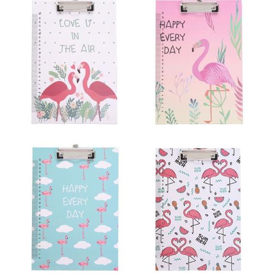 

PRODUK- PAPAN ALAS UJIAN UKURAN A4 / FILE HOLDER A4 MOTIF FLAMINGO .