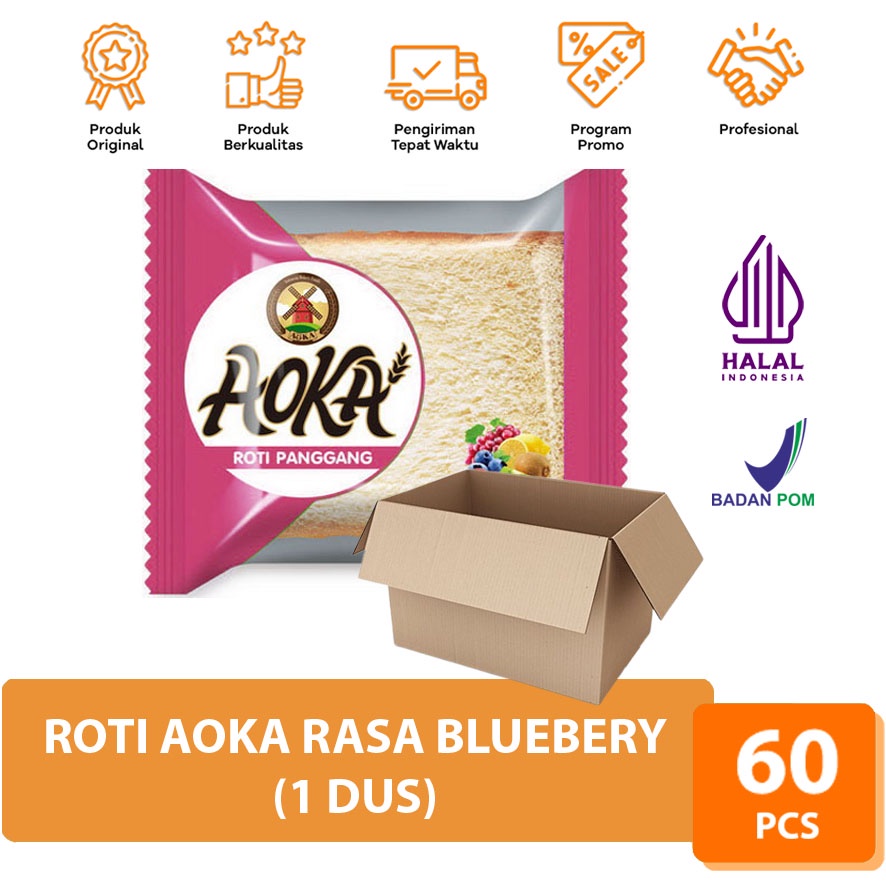 

AOKA Roti Panggang Rasa BLUEBERY 1 DUS