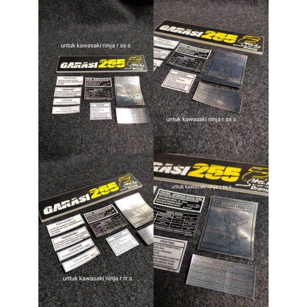 stiker sticker logo emblem stiker prosedur ninja r 150r ss kiss