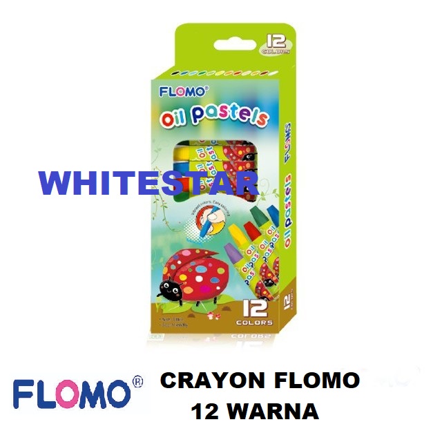 

crayon /oil pastels flomo - 12 warna