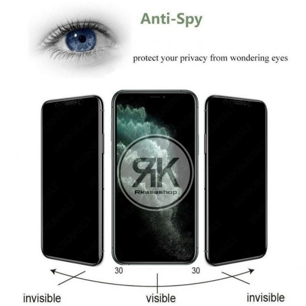 Ceramic Anti spy privacy matte black hitam anti gores screen guard oppo reno 4 4f 5 5f 6 7 7z